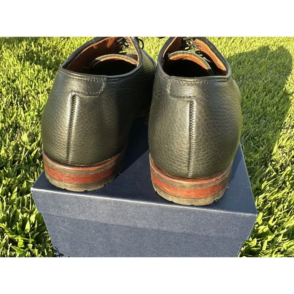 Brooks Brothers Men’s 11 E Black Pebble Leather Derby Shoes Made in USA Lug Sole